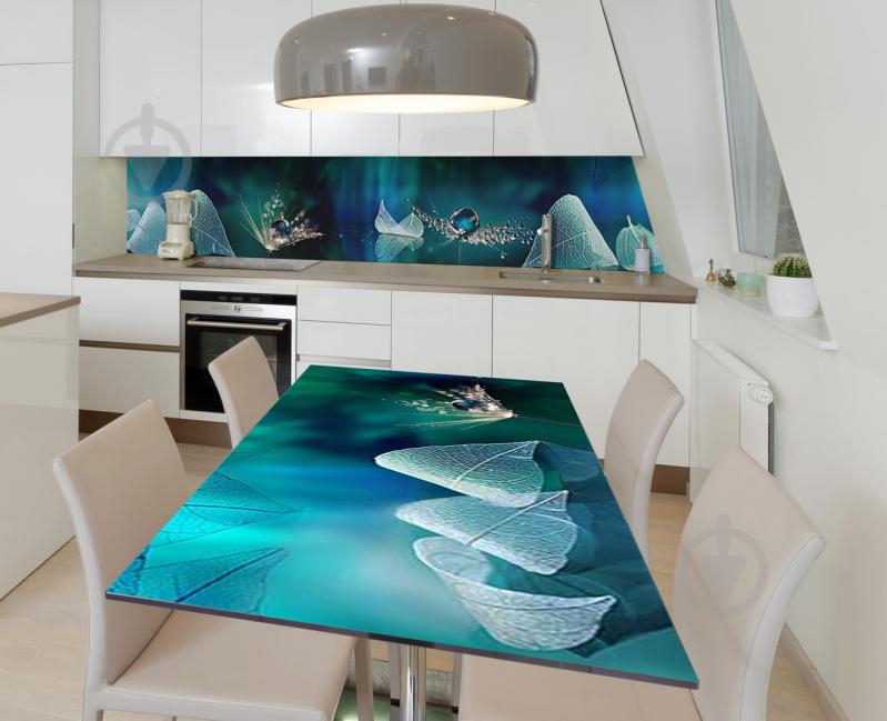 Наклейка 3Д виниловая на стол Zatarga «Хрупкость бирюза» 650х1200 мм (Z183455/1st)