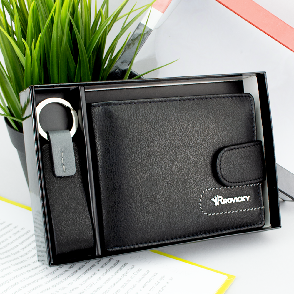 Подарочный набор мужской Rovicky R-PK4-N992L-6952 портмоне/брелок Подарочный набор мужской Rovicky R-PK4-N992L-6952 портмоне/брелок