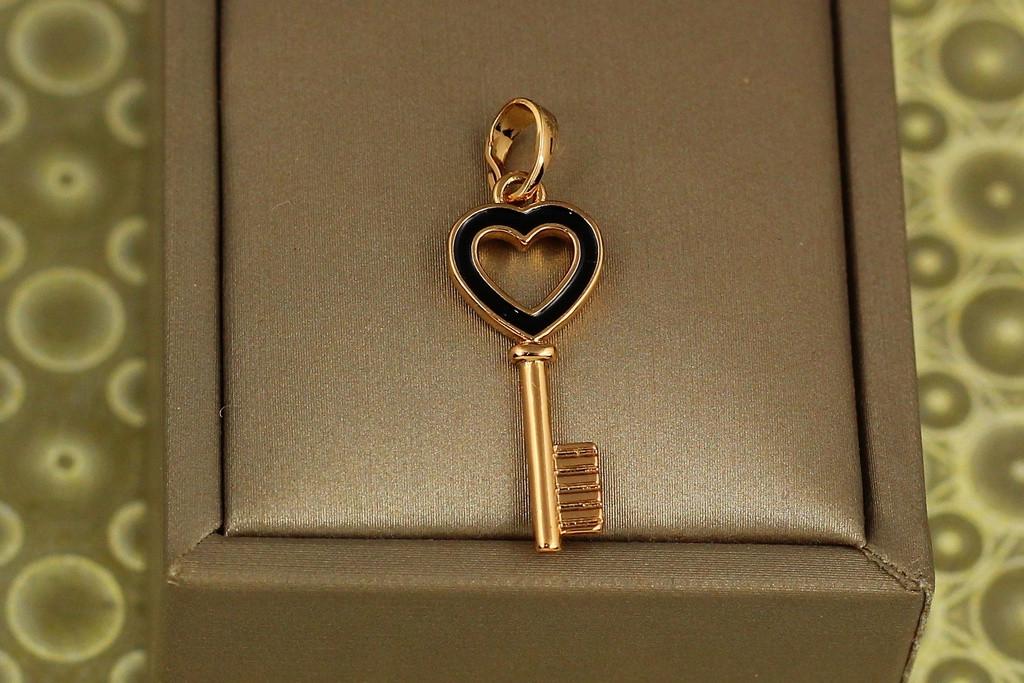 Кулон Xuping Jewelry ключик з чорнінням 2,7 см Золотистий (2559304304)