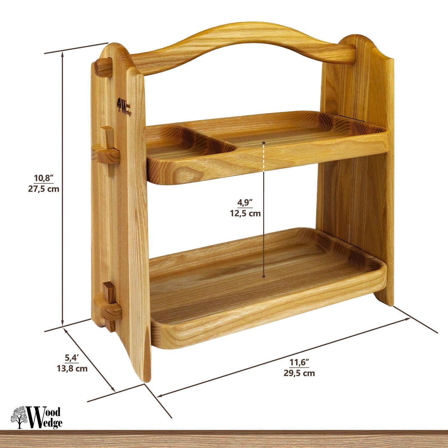 Полиця настільна Wood Wedge 27х26х12 см Ясень (100044) - фото 3