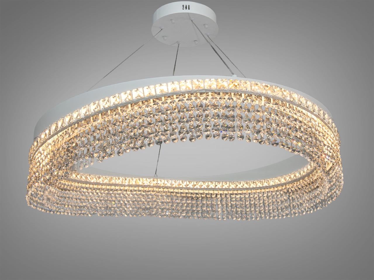 Люстра светодиодная для гостиной Diasha P7027/D800WH LED 100 Вт Белый (3090766009) Люстра светодиодная для гостиной Diasha P7027/D800WH LED 100 Вт Белый (3090766009)