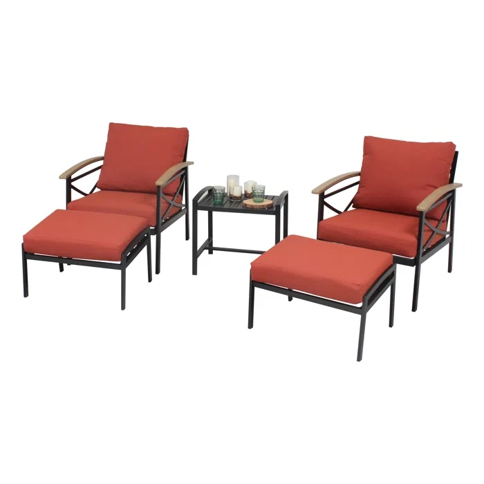 Комплект уличной мягкой мебели в стиле Loft с металлическим каркасом (KS-1384)