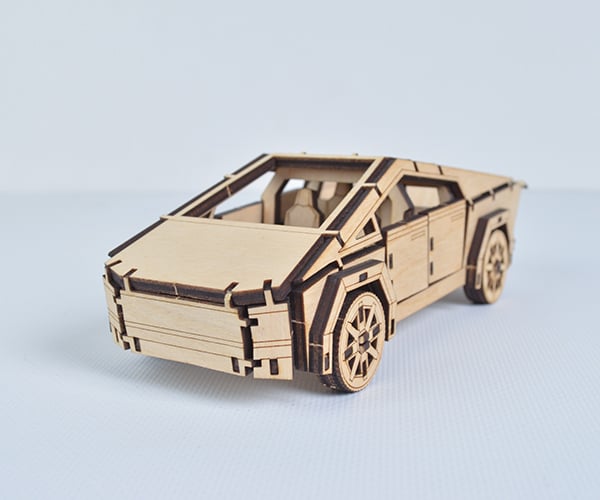 Дерев'яний 3D пазл пікап 3DBRT 160 деталей Бежевий