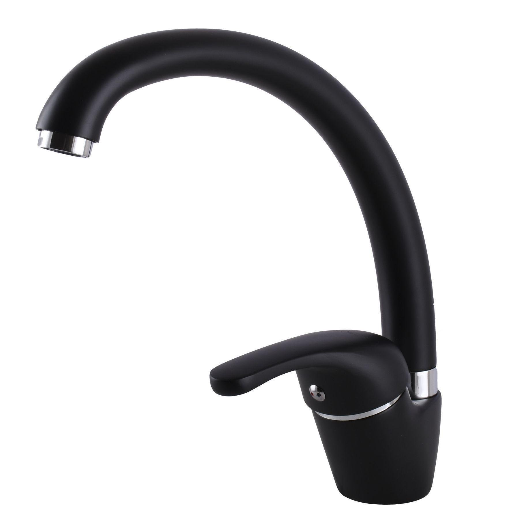 Смеситель для кухни GLux Solly GLSO-0203S-10-BB Черный (21920)