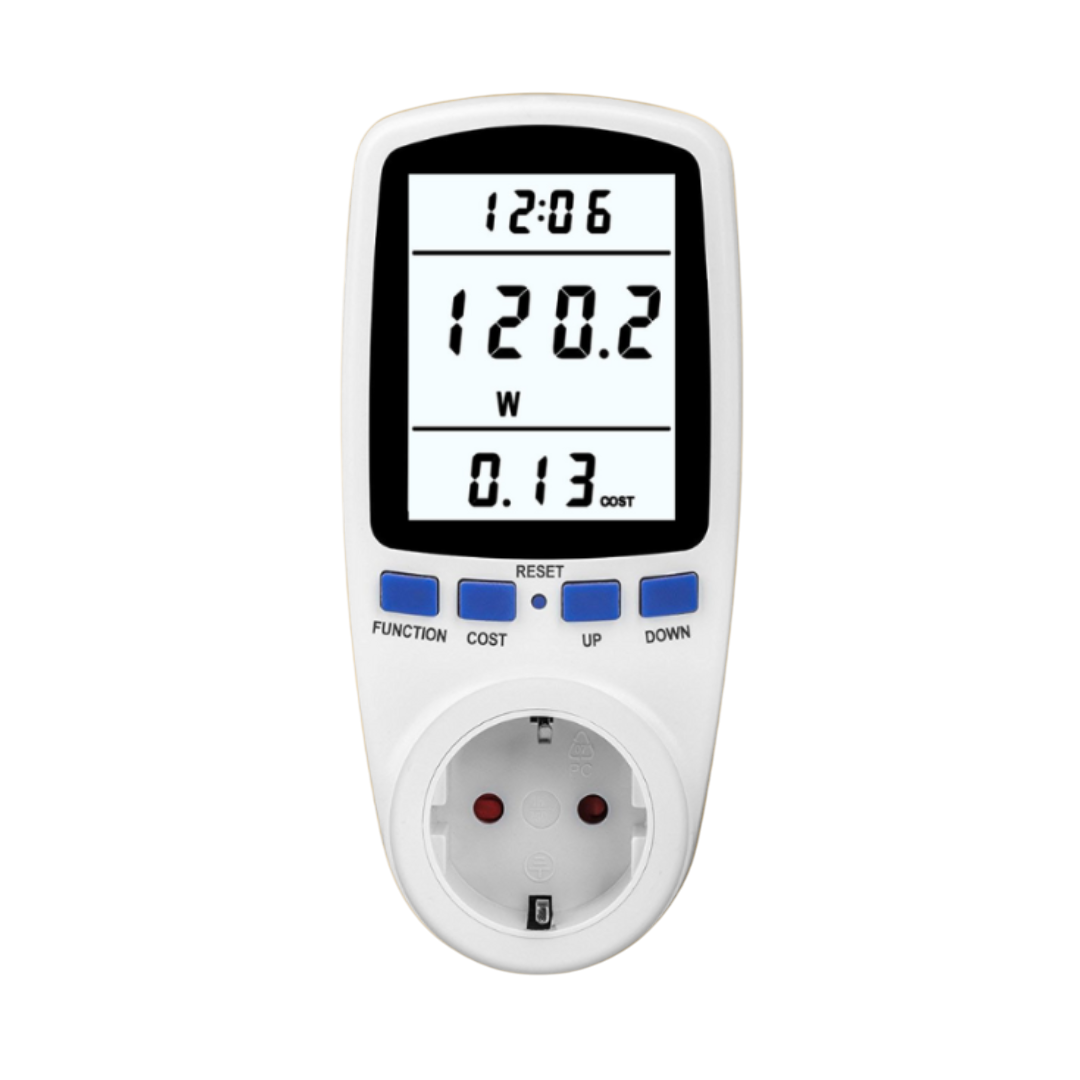 Ватметр с подсветкой в ​​розетку многофункциональный/бытовой 3680 Вт (29440158)