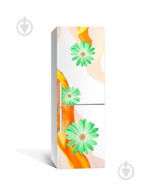 Наклейка на холодильник Zatarga "Зеленые Цветы" 650х2000 мм