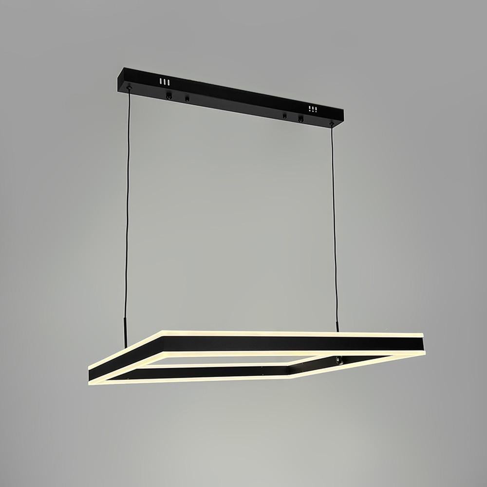 Люстра с подвесным квадратом 60 см Черный (303S-600 BK)