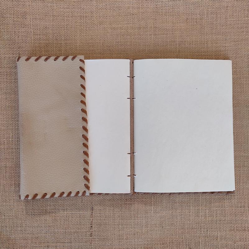 Блокнот шкіряний Silk Route А-2646 ручної роботи Білий (13468325) - фото 2