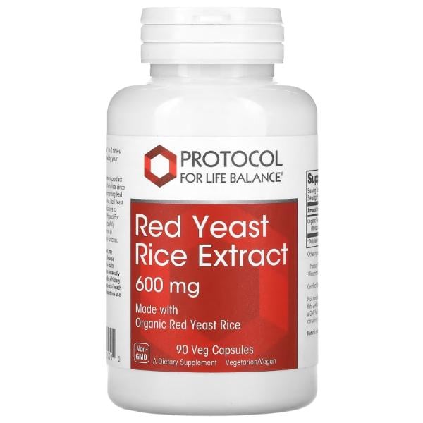 Натуральна добавка Protocol for Life Balance Red Yeast rice Extract Червоний рис 600 мг 90 вег. капс. (23712867)