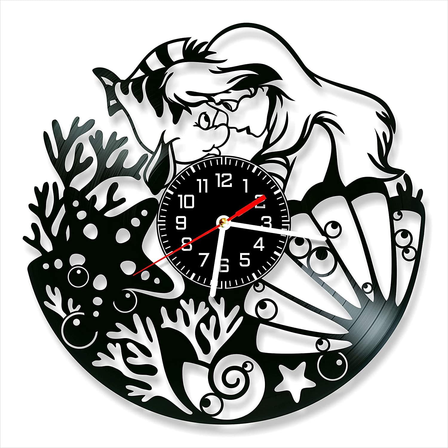 Часы настенные Русалочка 2061 из виниловой пластинки