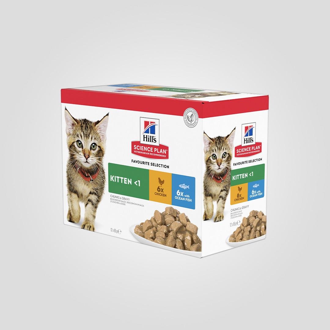 Корм влажный Hill's Science Plan Kitten для котят и кошек в период беременности и лактации пауч 85 г 12 шт. (1762554677)