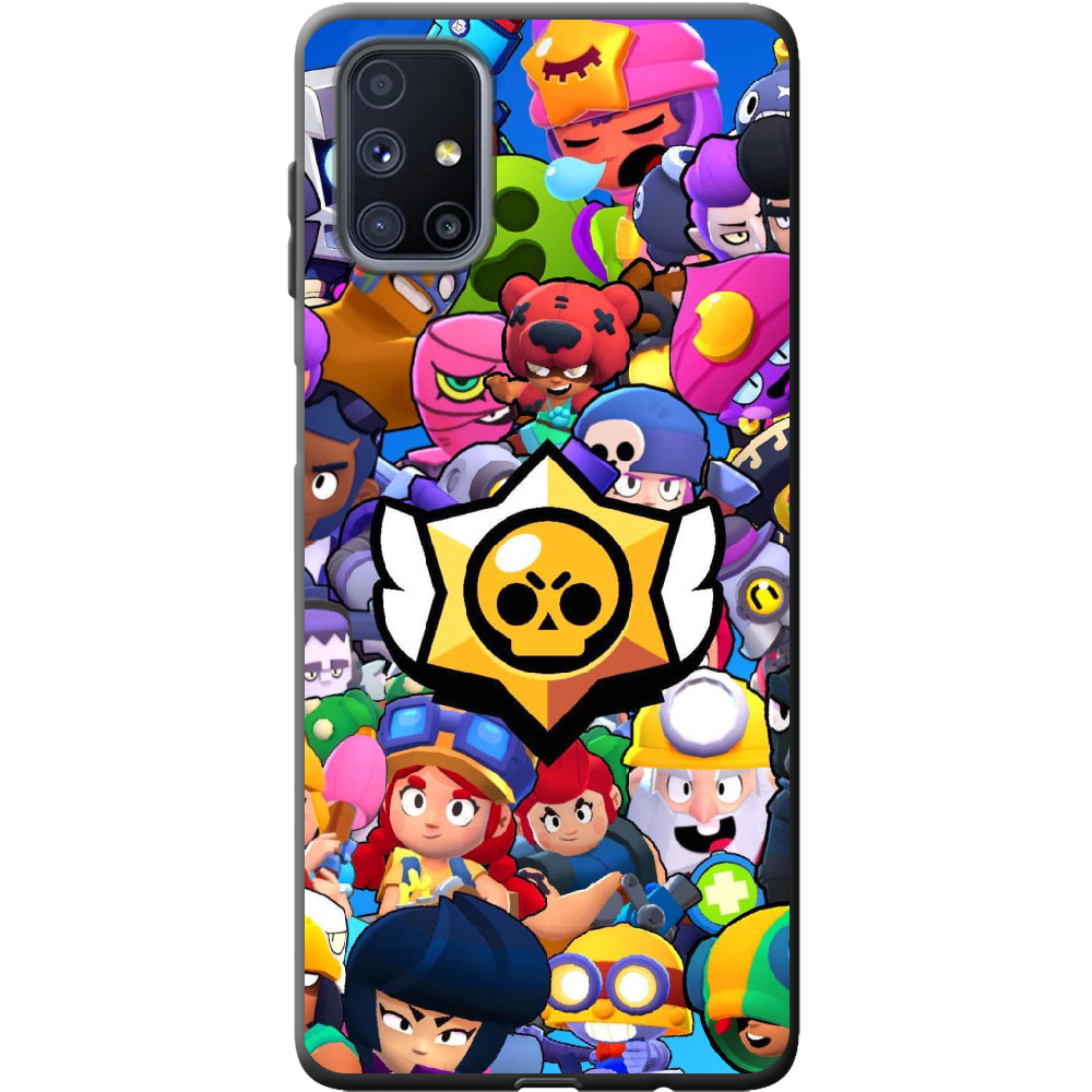 Чехол Boxface Samsung M515 Galaxy M51 Brawl Stars Черный силикон (40937-up2389-41345)