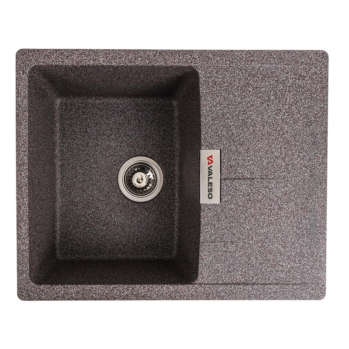 Мойка для кухни гранитная накладная Valeso Zirkone прямоугольная 620x500 мм Микс матовый (SP000047434)