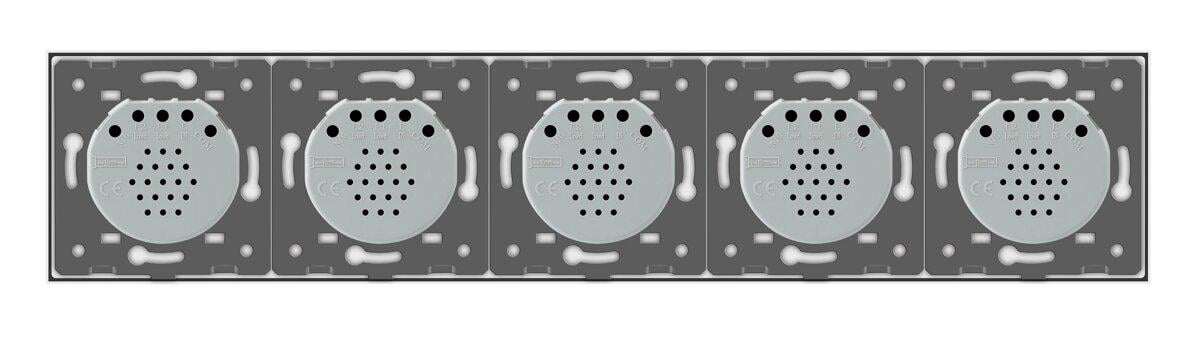 Сенсорный выключатель Livolo ZigBee 5 сенсоров стеклянный Белый (VL-C705Z-11) - фото 5