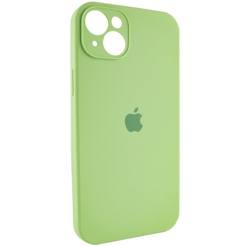 Противоударный чехол Silicone Case Full Camera Protective AA для Apple iPhone 14 6.1" Зеленый/Pistachio - фото 2