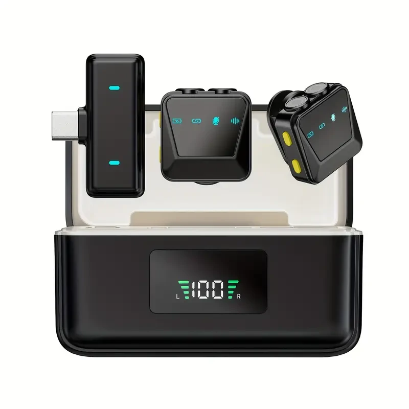 Набор беспроводных микрофонов Hitozon H9 Type-C LED-дисплей USB-C (2757853678) Набор беспроводных микрофонов Hitozon H9 Type-C LED-дисплей USB-C (2757853678)