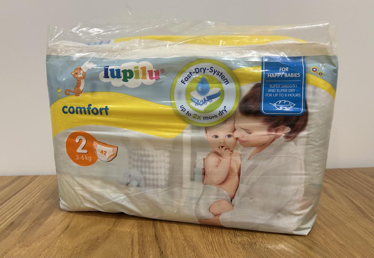 Підгузки Lupilu comfort Fast-Dry-System р. 2 на 3-6 кг 42 шт. (2832405862)