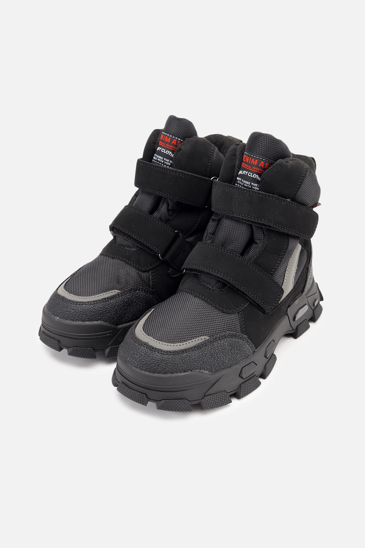 Ботинки детские зимние ЦБ-00262014 для мальчика р. 34 Черный (29085972) - фото 3 Ботинки детские зимние ЦБ-00262014 для мальчика р. 34 Черный (29085972) - фото 3