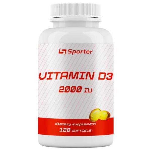 Вітамін D для спорту Sporter Vitamin D3 2000 IU 120 м'яких капс. (000023825)