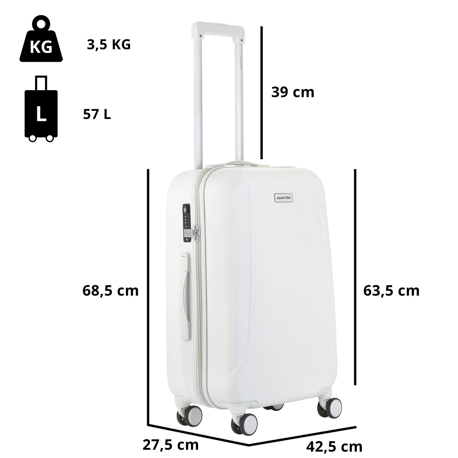 Чемодан CarryOn Skyhopper M White (502423) - фото 3