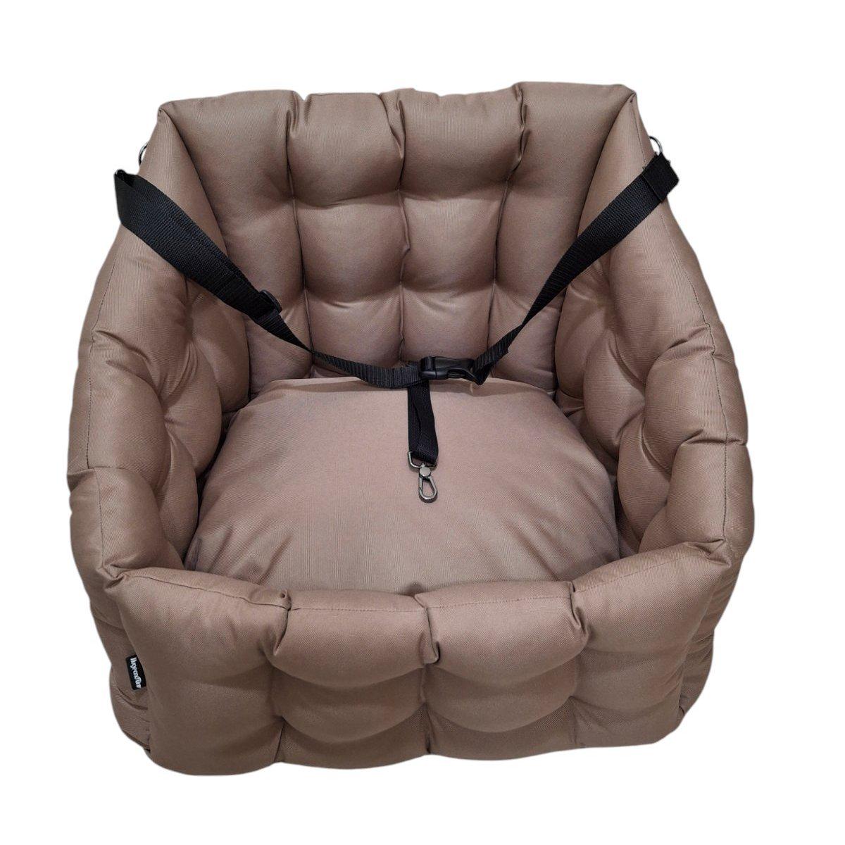 Крісло автомобільне для собак Huge and Tiny зі знімними ременями Waterproof Oxford 50x45 см Карамельний - фото 5 Крісло автомобільне для собак Huge and Tiny зі знімними ременями Waterproof Oxford 50x45 см Карамельний - фото 5