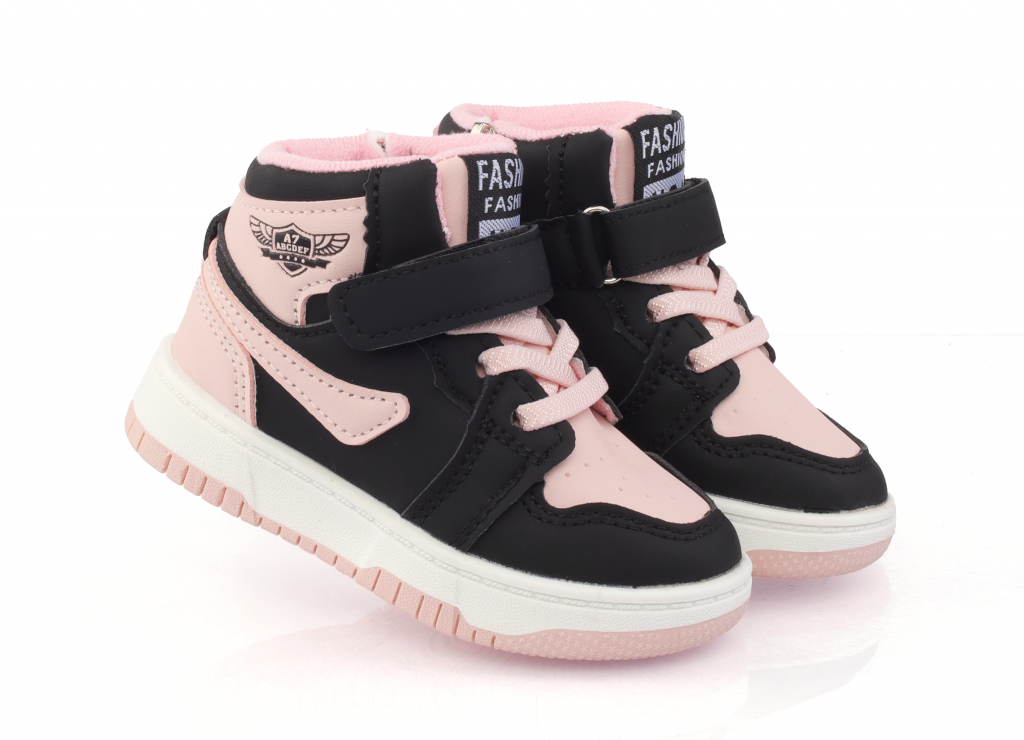 Осенние ботинки для девочек 300 р. 18 Черно-розовый
