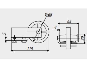 Кінцевий ролик Roll Grand для воріт вагою до 800 кг до 8 м - фото 2 Кінцевий ролик Roll Grand для воріт вагою до 800 кг до 8 м - фото 2