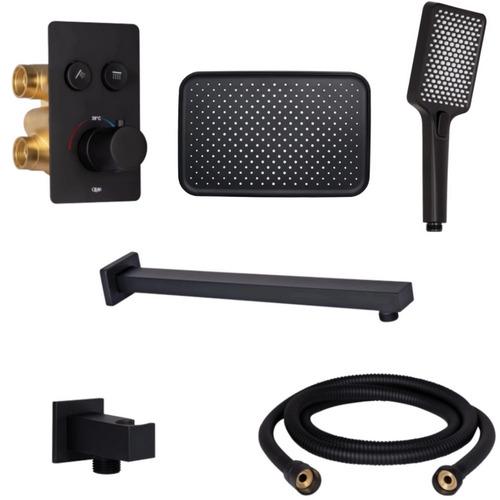 Душевая система скрытого типа Q-tap Votice QTVOT6442T105NKB47687 с верхним душем Черный (247779)