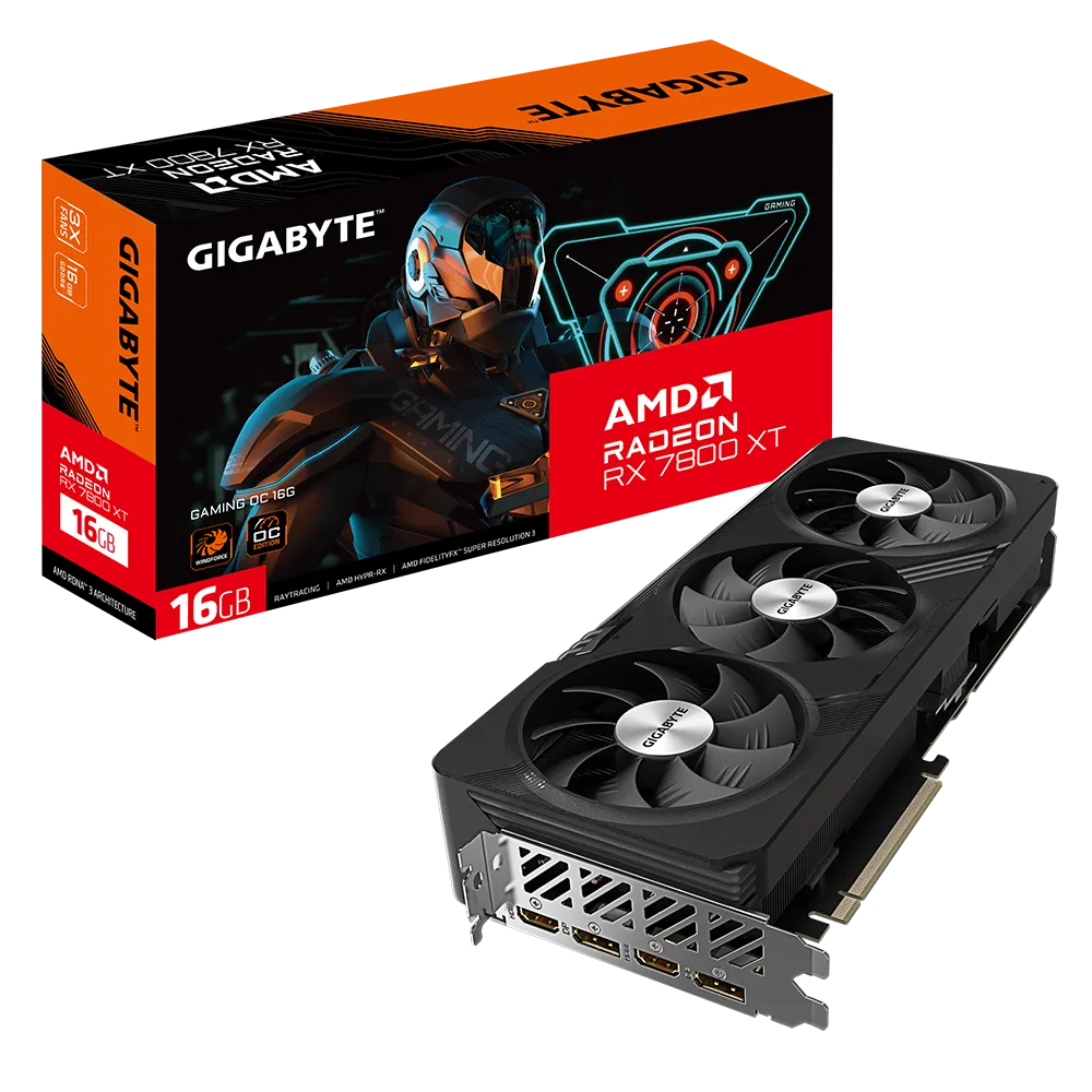 Відеокарта Gigabyte RX 7800 XT 16 Гб GDDR6 19500 МГц (GV-R78XTGAMING OC-16GD) - фото 5