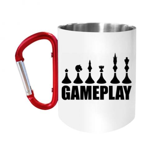 Чашка с ручкой карабин Шахматный геймплей 280 мл Белый (17754071-1-203067) Чашка с ручкой карабин Шахматный геймплей 280 мл Белый (17754071-1-203067)