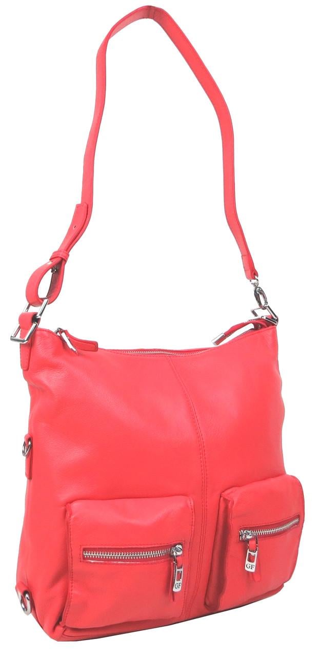 Сумка-рюкзак трансформер женская кожаная Giorgio Ferretti 0329Q34 Коралловый