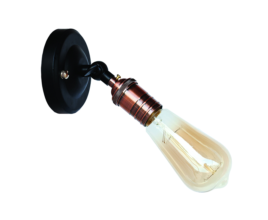 Бра Levistella Lofty коротке з патроном AMP17 Чорний/Мідний (1963530189)