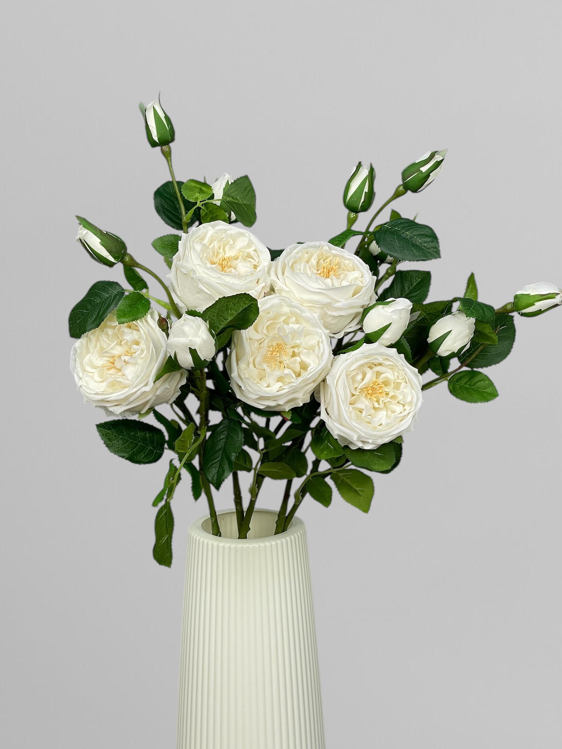 Штучна троянда Девіда Остіна на стеблі 72 см Білий (К02034) - фото 4 Штучна троянда Девіда Остіна на стеблі 72 см Білий (К02034) - фото 4