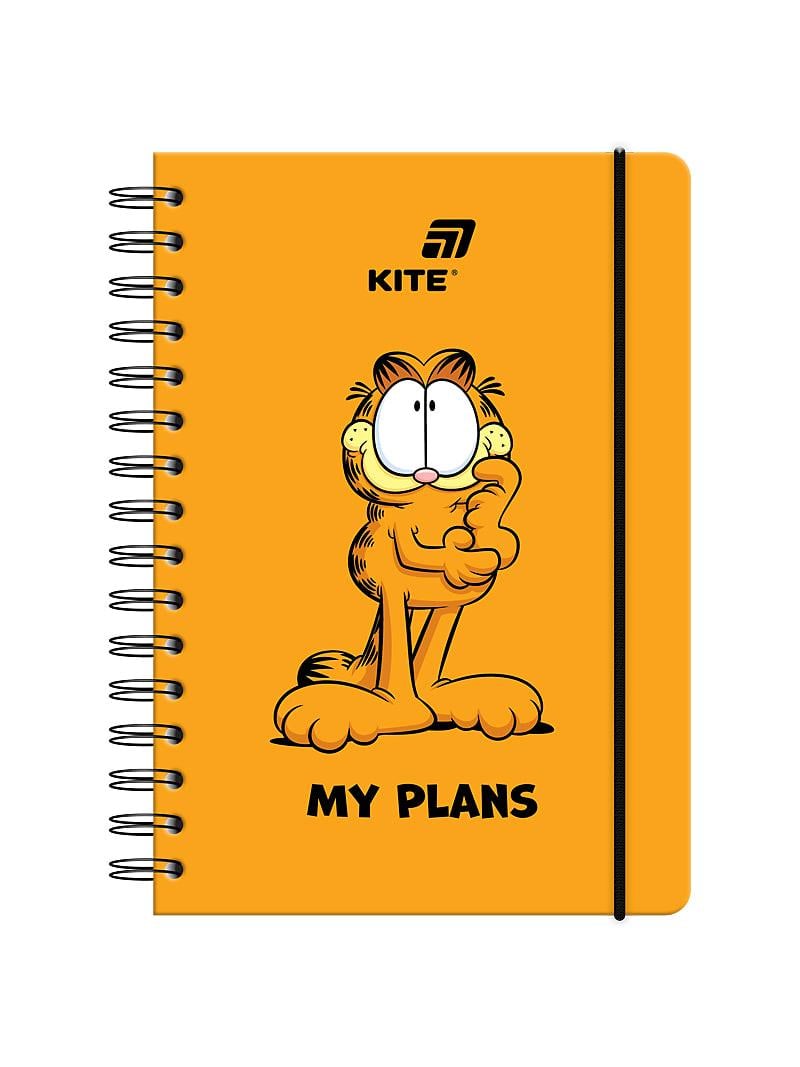 Дневник на спирали KITE Garfield твердый переплет (GF26-438)