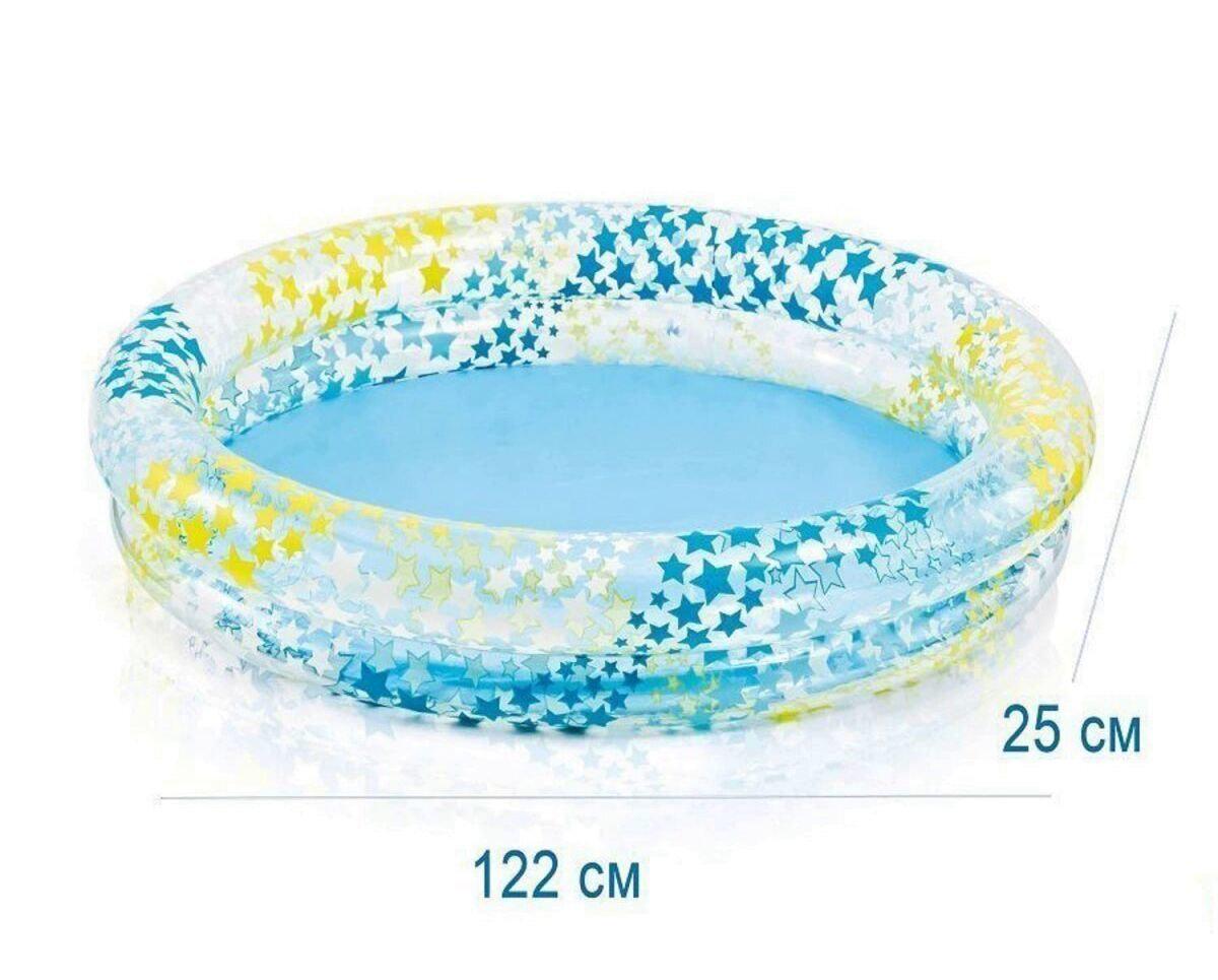 Дитячий надувний басейн 59421 Р-Р Веселі зірочки 134 л122х25 см - фото 2 Дитячий надувний басейн 59421 Р-Р Веселі зірочки 134 л122х25 см - фото 2