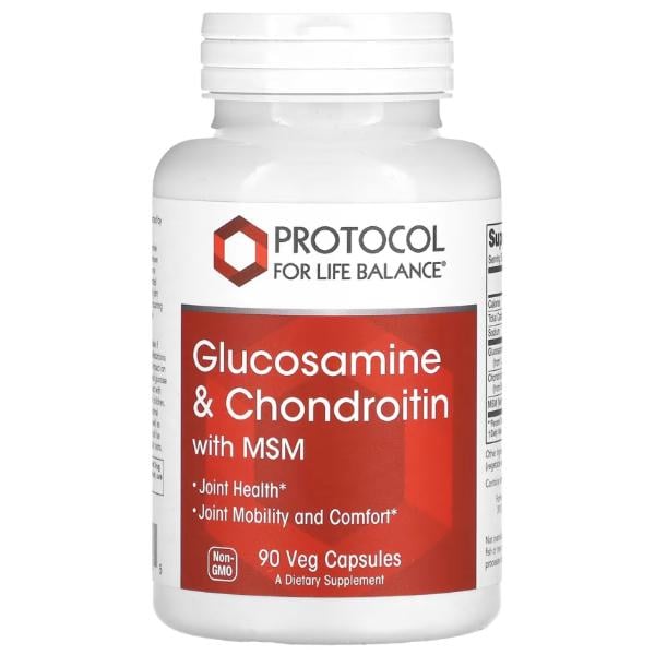 Натуральна добавка для суглобів та зв'зок Protocol for Life Balance Glucosamine&Chondroitin with MSM 90 вег. капс. (23713005)