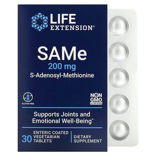 Пищевая добавка SAM-e Life Extension SAMe 200 мг 30 Enteric Coated tablets (LEX-21753)