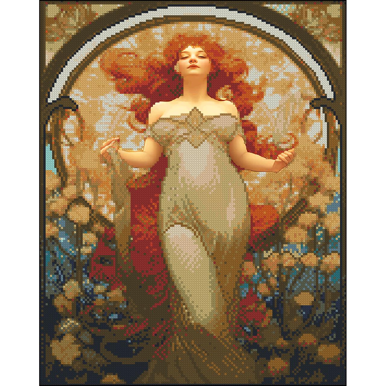 Алмазная мозаика Strateg Женская сила без подрамника 40х50 см (ZAV4050-42)