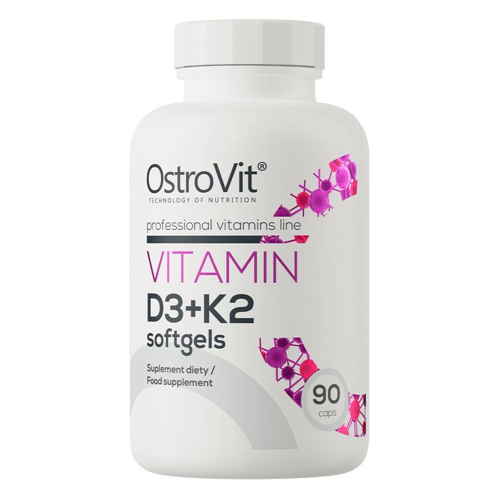 Вітамін D3 K2 Ostrovit Vitamin softgels 90 капсул