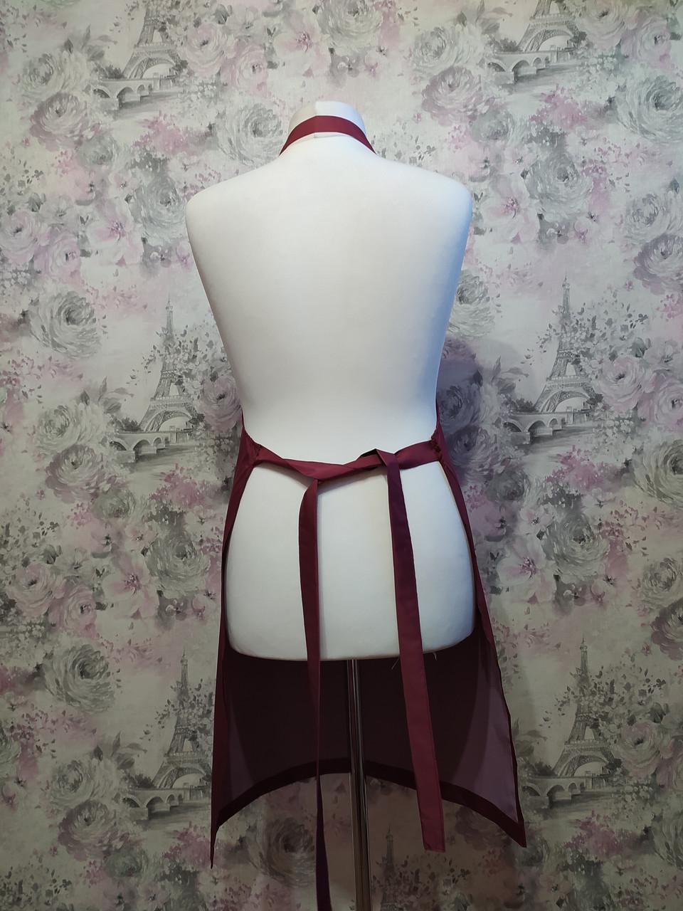 Фартук женский с вышивкой Светочке Бордовый (02337) - фото 4 Фартук женский с вышивкой Светочке Бордовый (02337) - фото 4