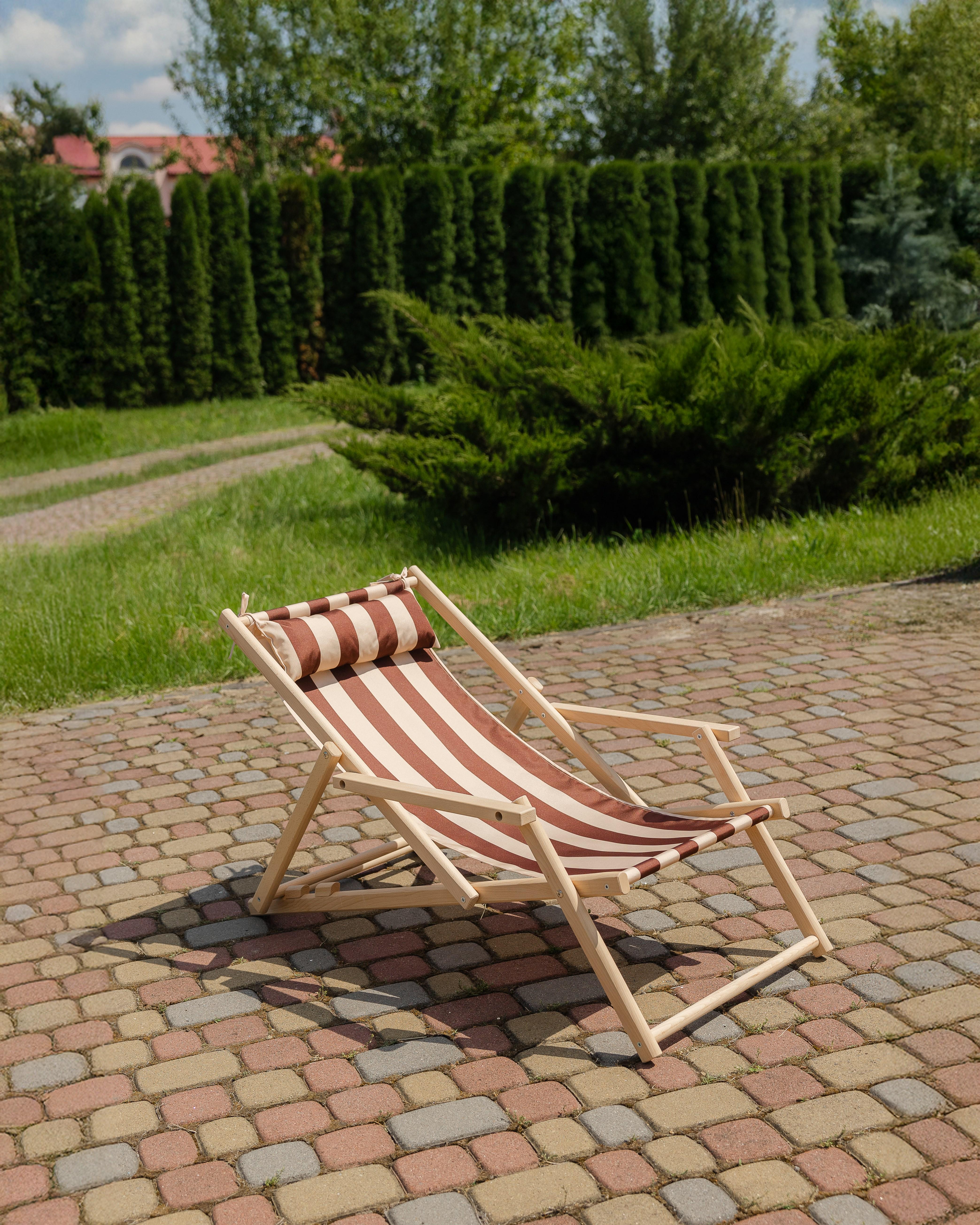 Шезлонг дерев'яний розкладний XRmaster з підлокітниками та підголовником Коричнево-білий (0002248) - фото 6 Шезлонг дерев'яний розкладний XRmaster з підлокітниками та підголовником Коричнево-білий (0002248) - фото 6