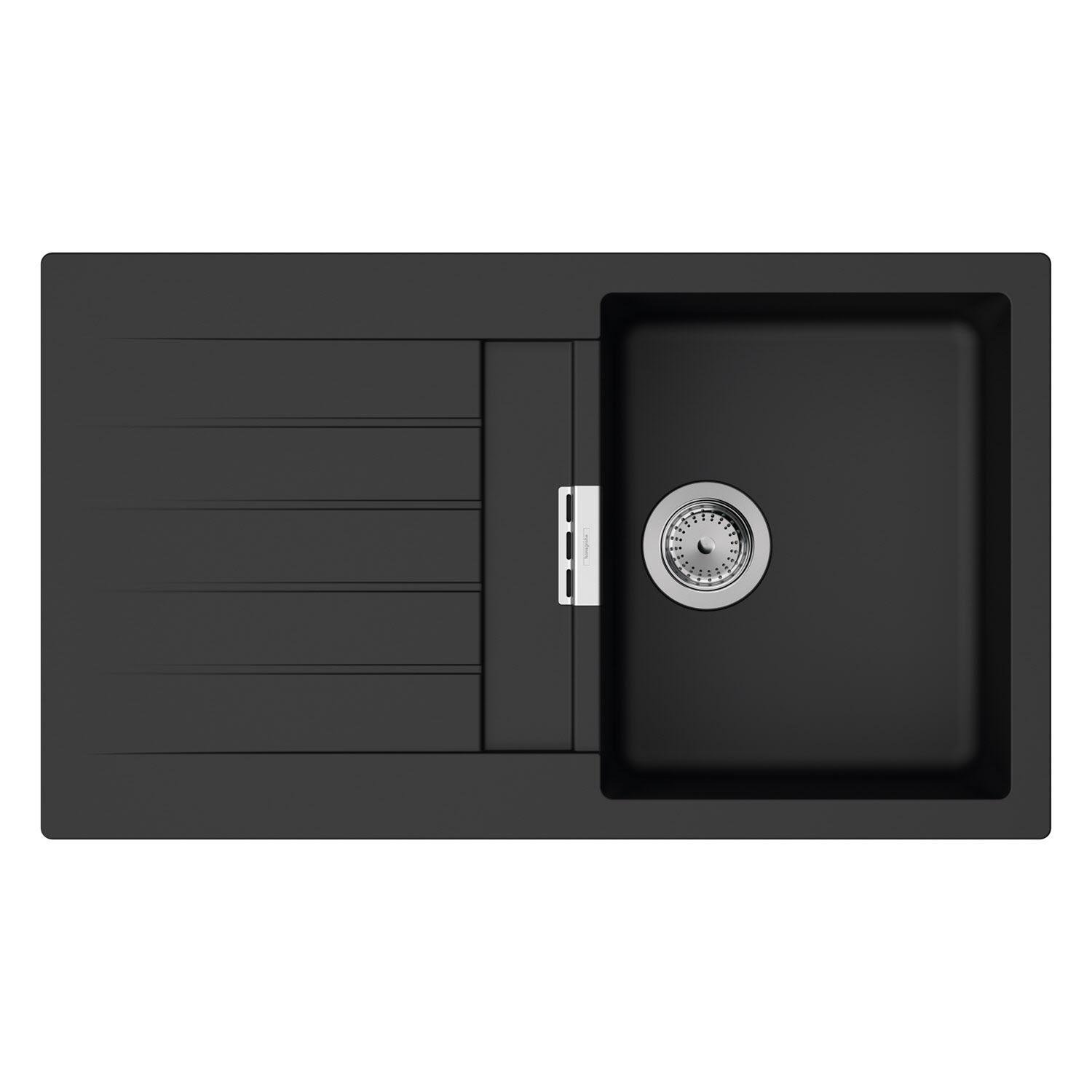 Мойка кухонная Hansgrohe 43356170 гранитная прямоугольная 860x500 мм Графитовый (25965920)