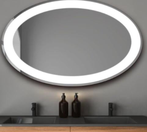 Дзеркало овальне J-Mirror Italia з пiдсвiткою 96x60 см з стаканом Volle TEO (29691178)