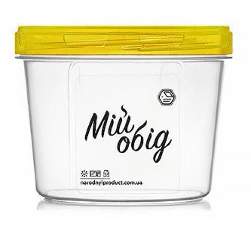 Контейнер пищевой Stenson с резьбой 500 мл d 11х8 см Желтый (NP-68ж)