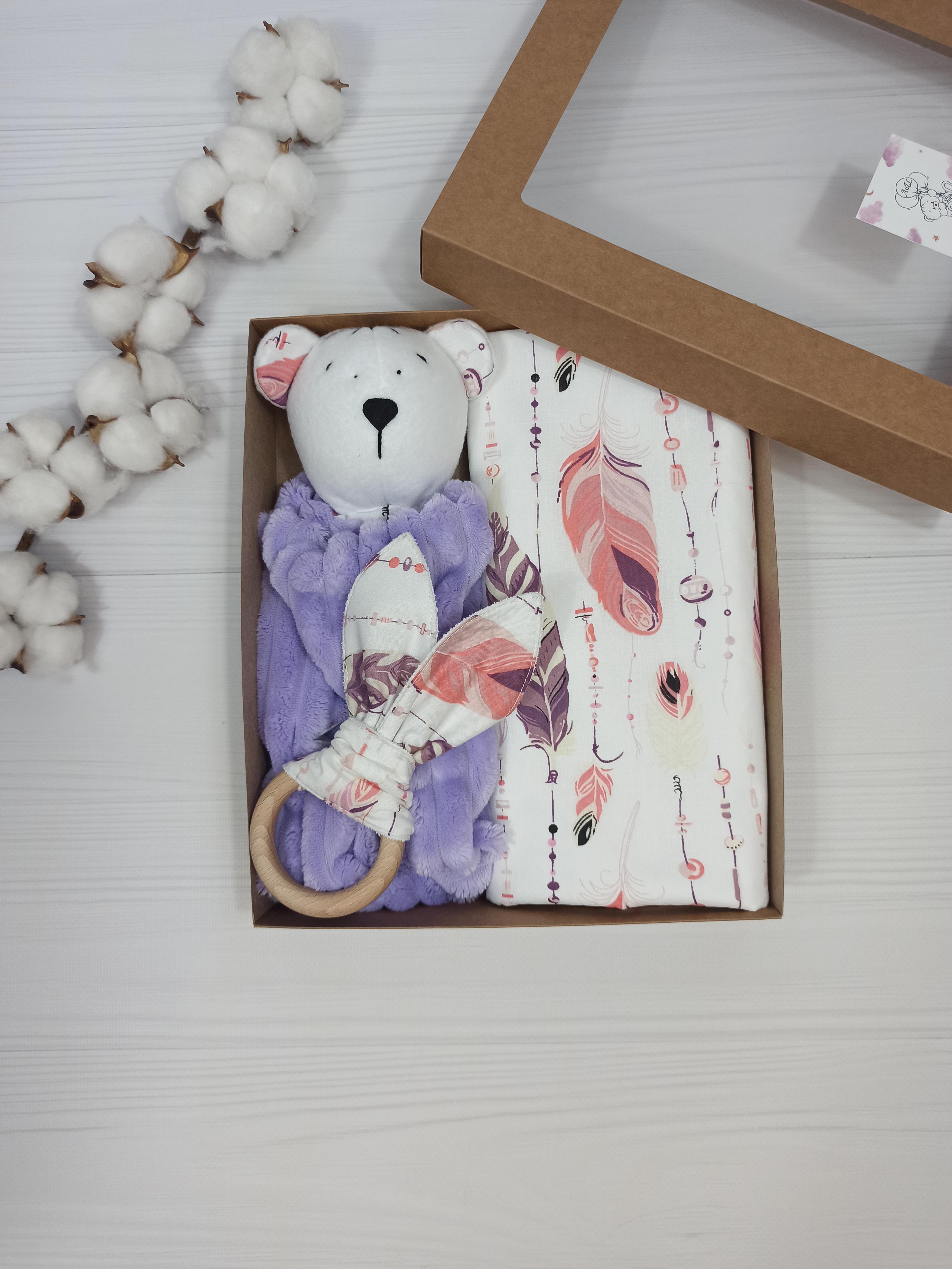 Подарочный набор a.l.babybox Перышки Фиолетовый (NA 18243216)