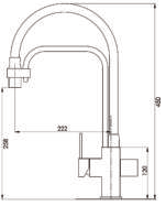 Комбинированный смеситель Fabiano FKM 3111 Steel Black - фото 2