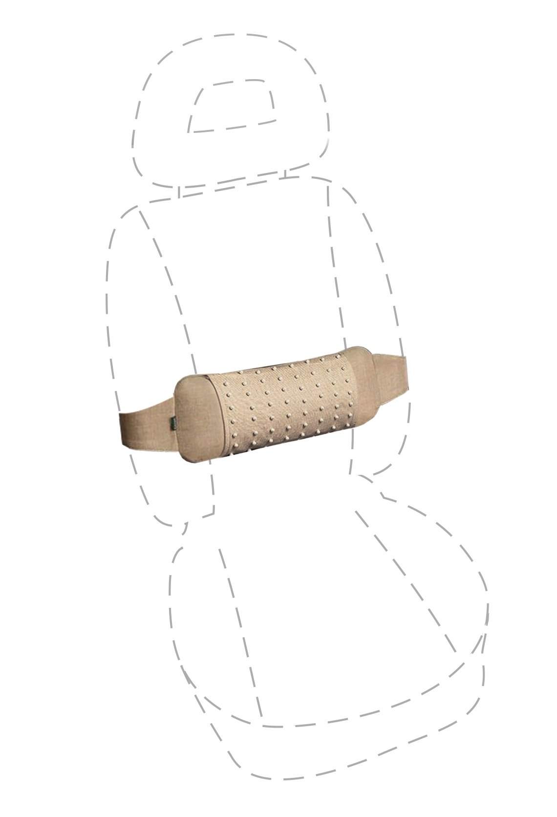 Подушка-массажер эргономичная EKKOSEAT под поясницу со съемной массажной накидкой Бежевый (AV-2H-301М) Подушка-массажер эргономичная EKKOSEAT под поясницу со съемной массажной накидкой Бежевый (AV-2H-301М)