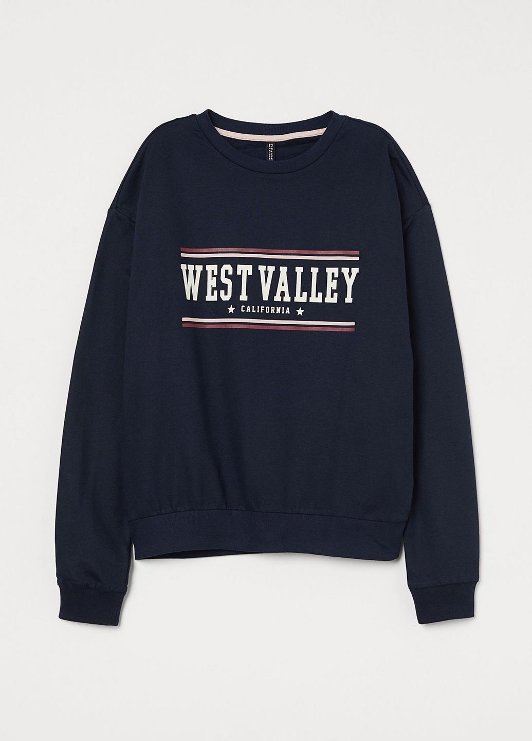 Свитшот H&M XS Темно-синий  (7542670b42)