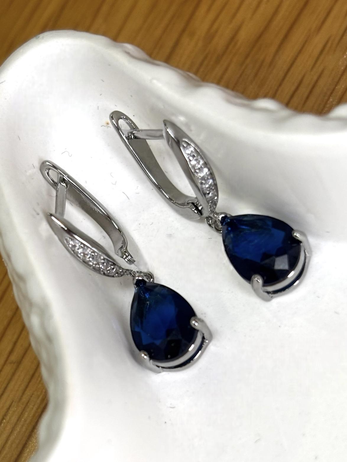 Серьги Mirshine Tear Blue/Silver (25547103)