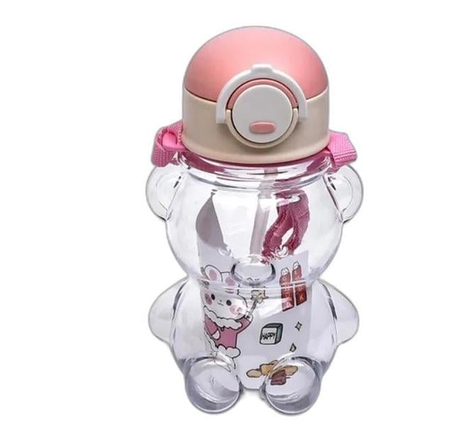 Бутылка-поилка детская с трубочкой/ремешком 550 мл (R90618)